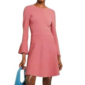 STELLA MCCARTNEY Size 6 Antique‎ Rose Pink Bell Sleeve Midi Dress Designer Italy